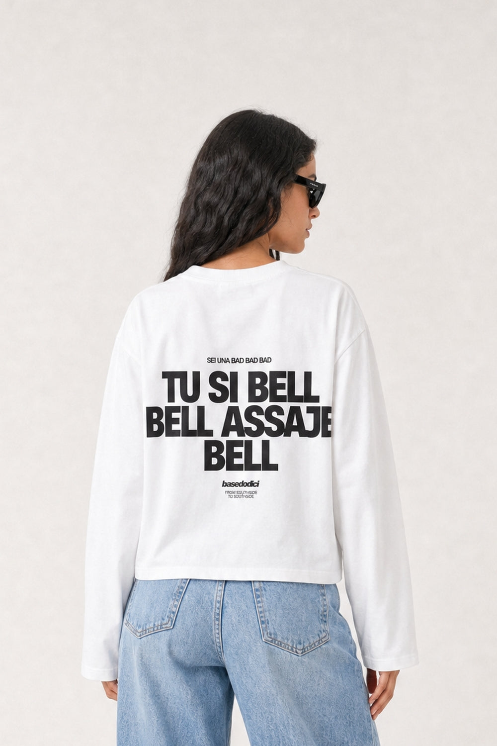 Longsleeve "VIRAL EDIT" TU SI BELL BELL White/Black