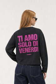 Longsleeve "VIRAL EDIT" TiAmoVenerdì Black/GlitterPink