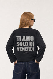 Longsleeve "VIRAL EDIT" TiAmoVenerdì Black/Glitter