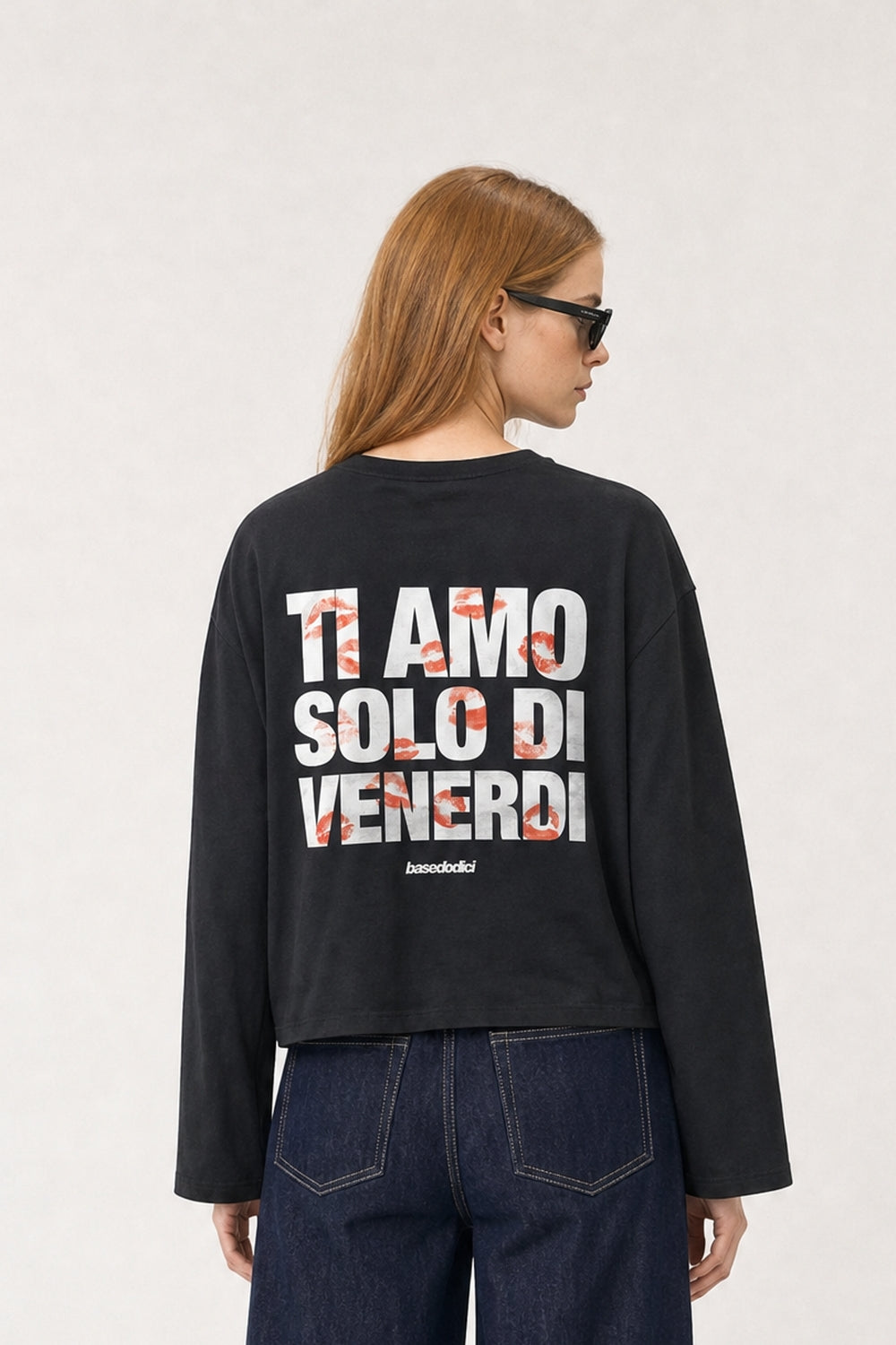 Longsleeve "VIRAL EDIT" TiAmoVenerdì Black/Kiss