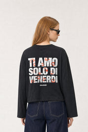 Longsleeve "VIRAL EDIT" TiAmoVenerdì Black/Kiss