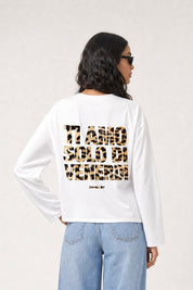 Longsleeve "VIRAL EDIT" TiAmoVenerdì White/Animalier
