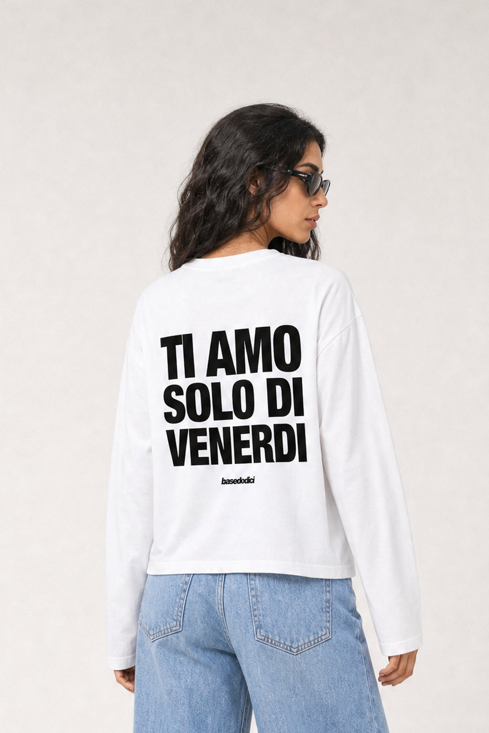 Longsleeve "VIRAL EDIT" TiAmoVenerdì White/Black