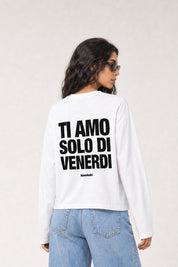 Longsleeve "VIRAL EDIT" TiAmoVenerdì White/Black