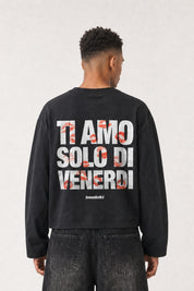 Longsleeve "VIRAL EDIT" TiAmoVenerdì Black/Kiss
