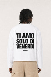 Longsleeve "VIRAL EDIT" TiAmoVenerdì White/Black