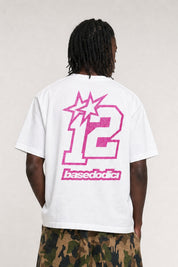 T-Shirt "4PLAYERS" BackLogo 12 White/GlitterPink