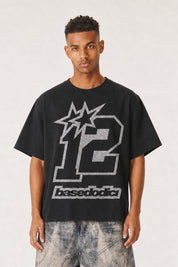 T-Shirt "4PLAYERS" FrontLogo 12 Black/Glitter