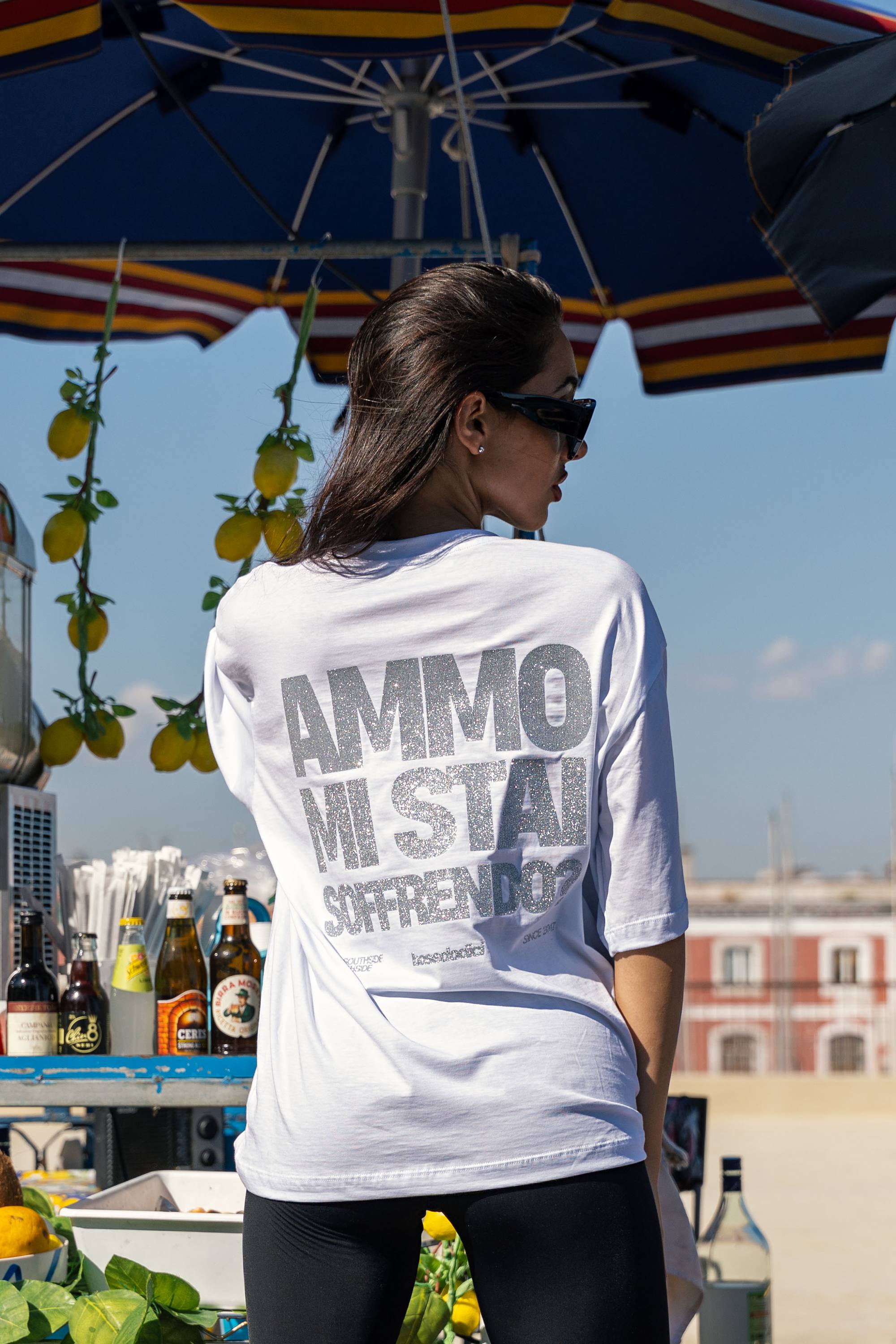 T-Shirt "AMMO COUTURE" MiStaiSoffrendo White/Glitter