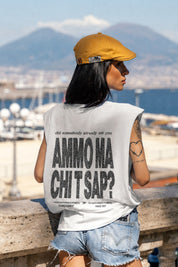 Tank "AMMO COUTURE" CHI'T'SAP White/Glitter