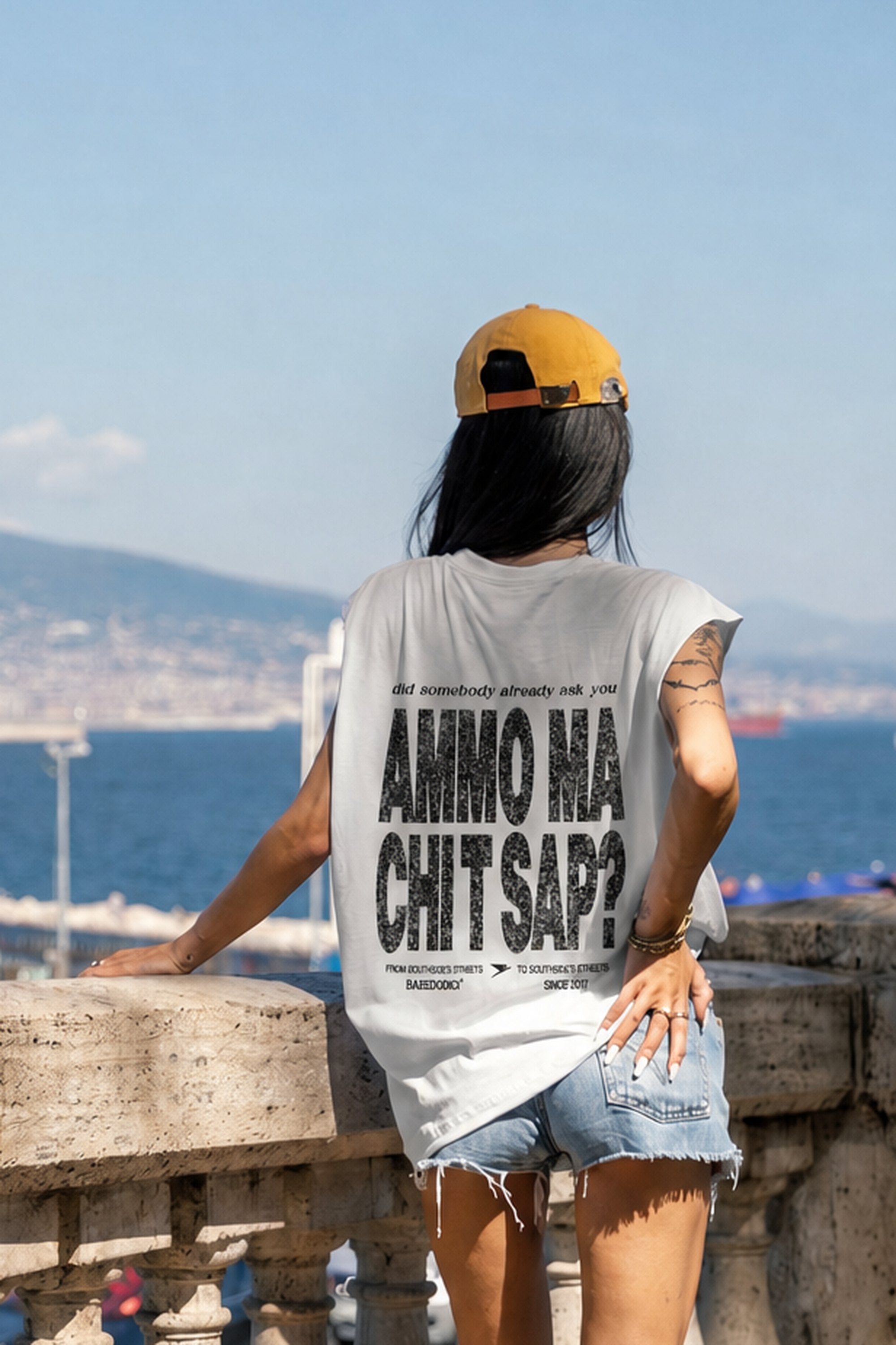 Tank "AMMO COUTURE" CHI'T'SAP White/Glitter