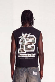 Tank "4PLAYERS" Back 12 Black/CamoGreen