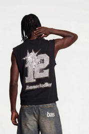 Tank "4PLAYERS" Back 12 Black/Grillz