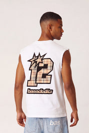 Tank "4PLAYERS" Back 12 White/Burby