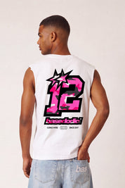 Tank "4PLAYERS" Back 12 White/CamoPink
