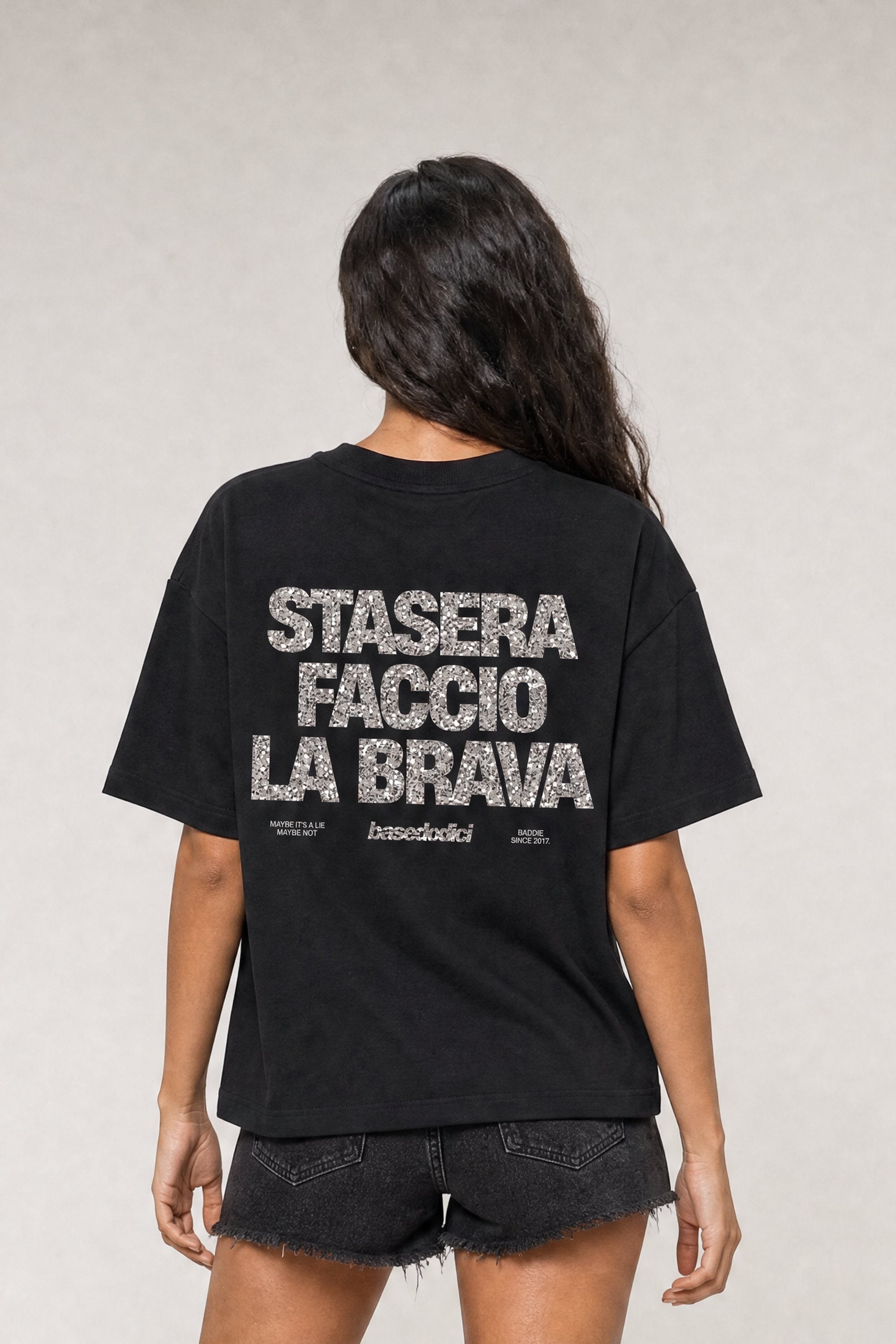 T-Shirt "COPY&PASTE" FaccioLaBrava Black/Glitter