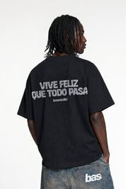 T-Shirt "VIRAL EDIT" ViveFeliz Black/Glitter