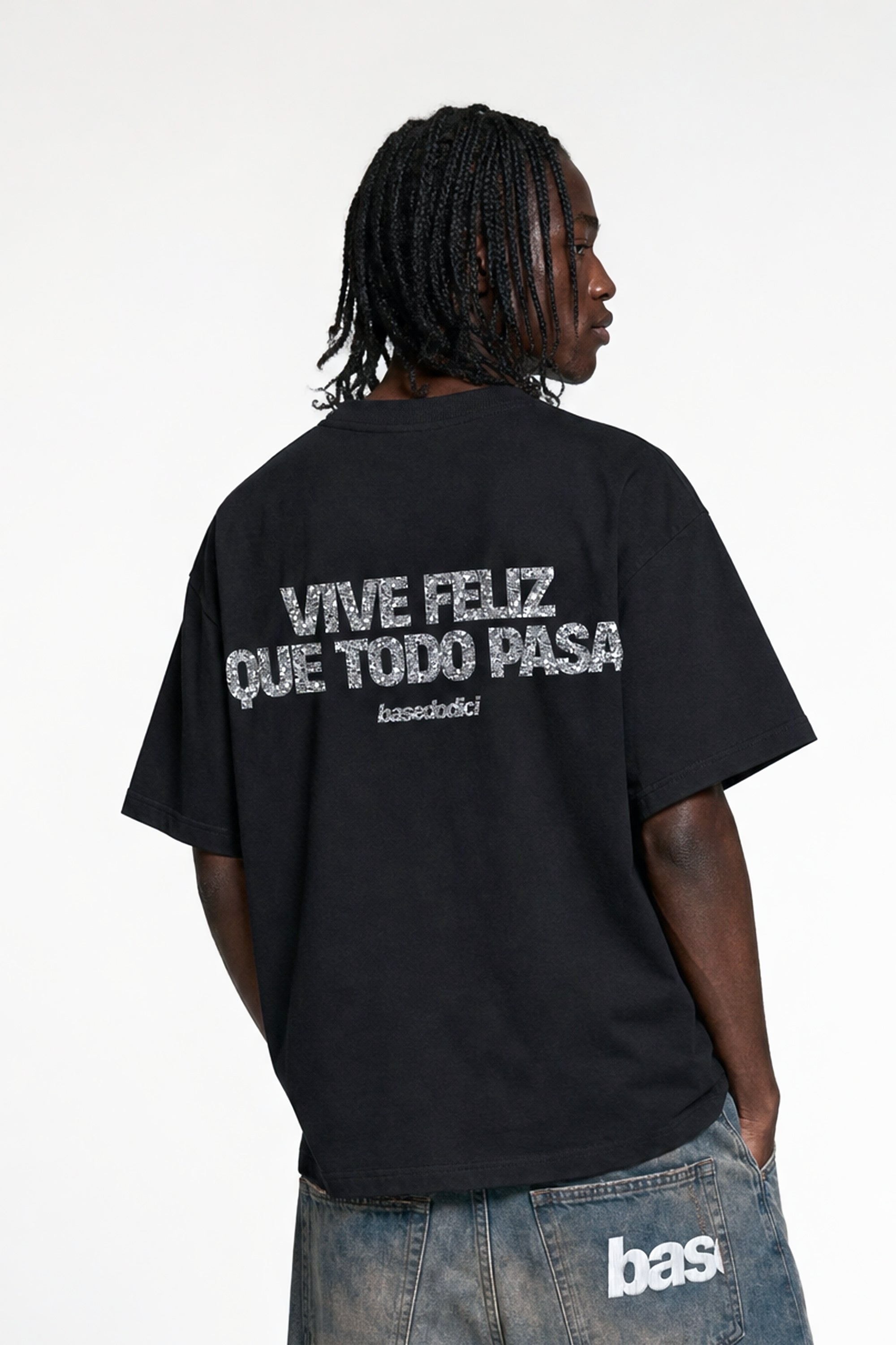 T-Shirt "VIRAL EDIT" ViveFeliz Black/Glitter