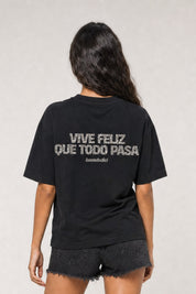 T-Shirt "COPY&PASTE" ViveFeliz Black/Glitter