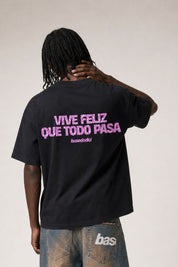 T-Shirt "COPY&PASTE" ViveFeliz Black/GlitterPink