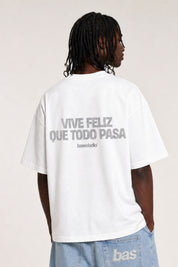 T-Shirt "COPY&PASTE" ViveFeliz White/Glitter
