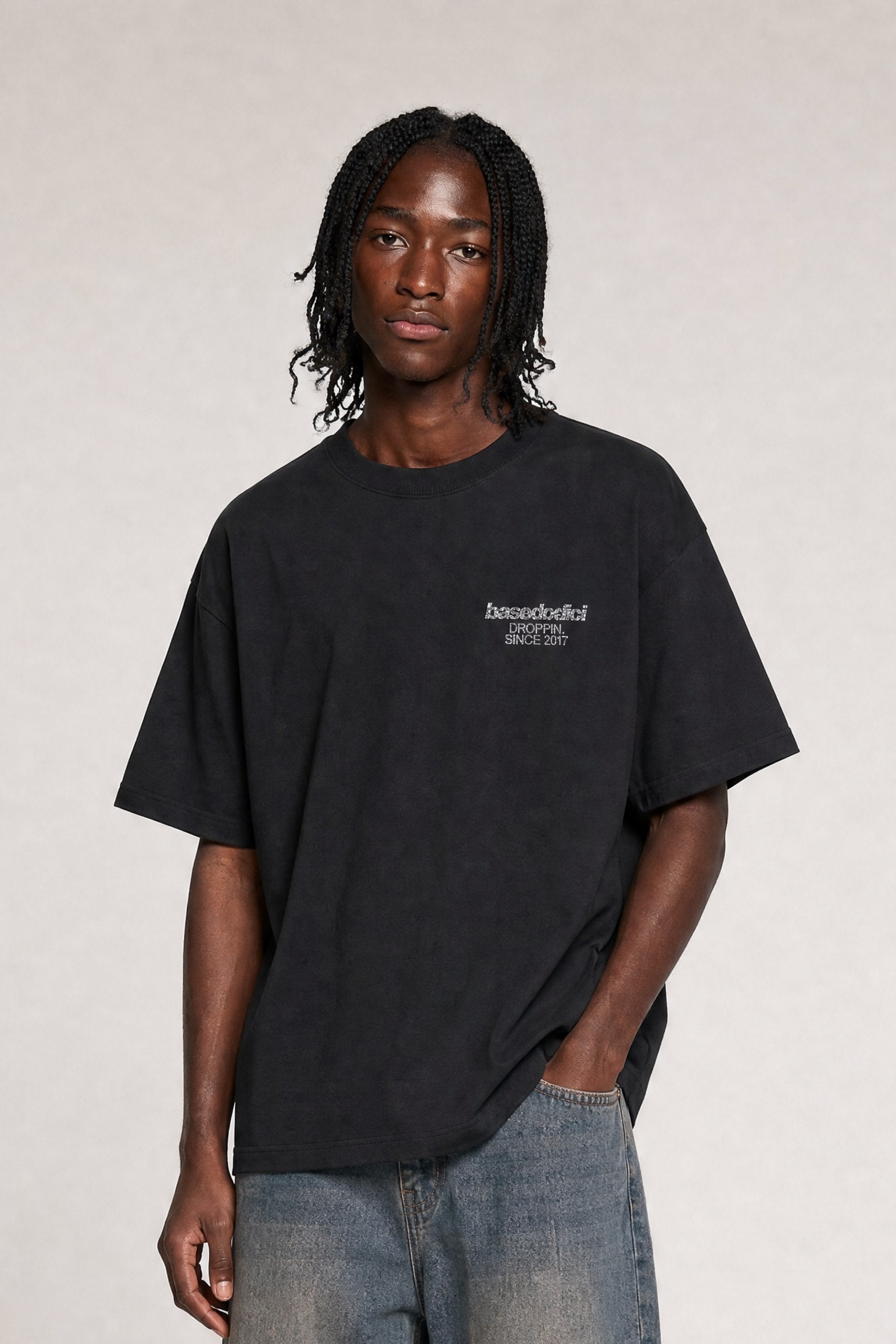T-Shirt "COPY&PASTE" ViveFeliz Black/Glitter