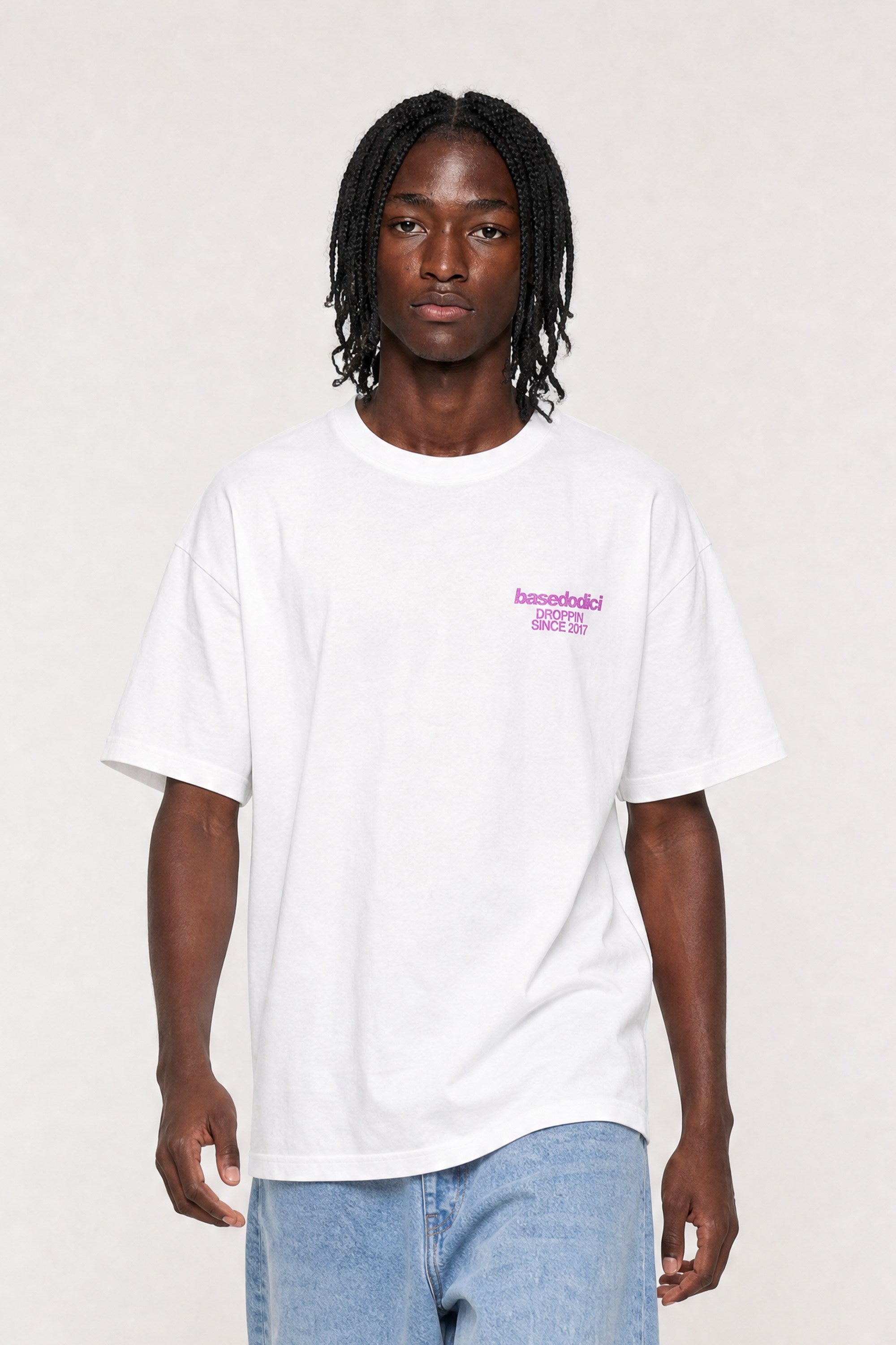 T-Shirt "COPY&PASTE" ViveFeliz White/GlitterPink