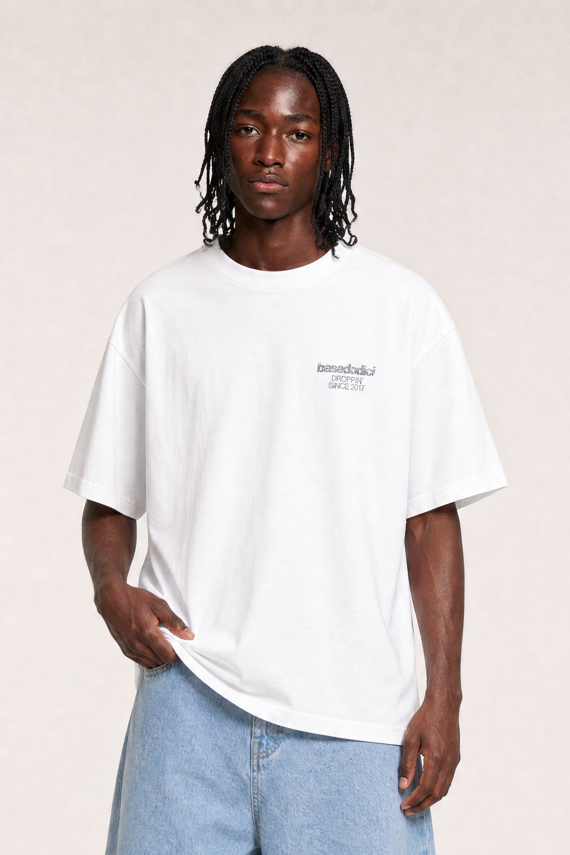 T-Shirt "COPY&PASTE" ViveFeliz White/Glitter