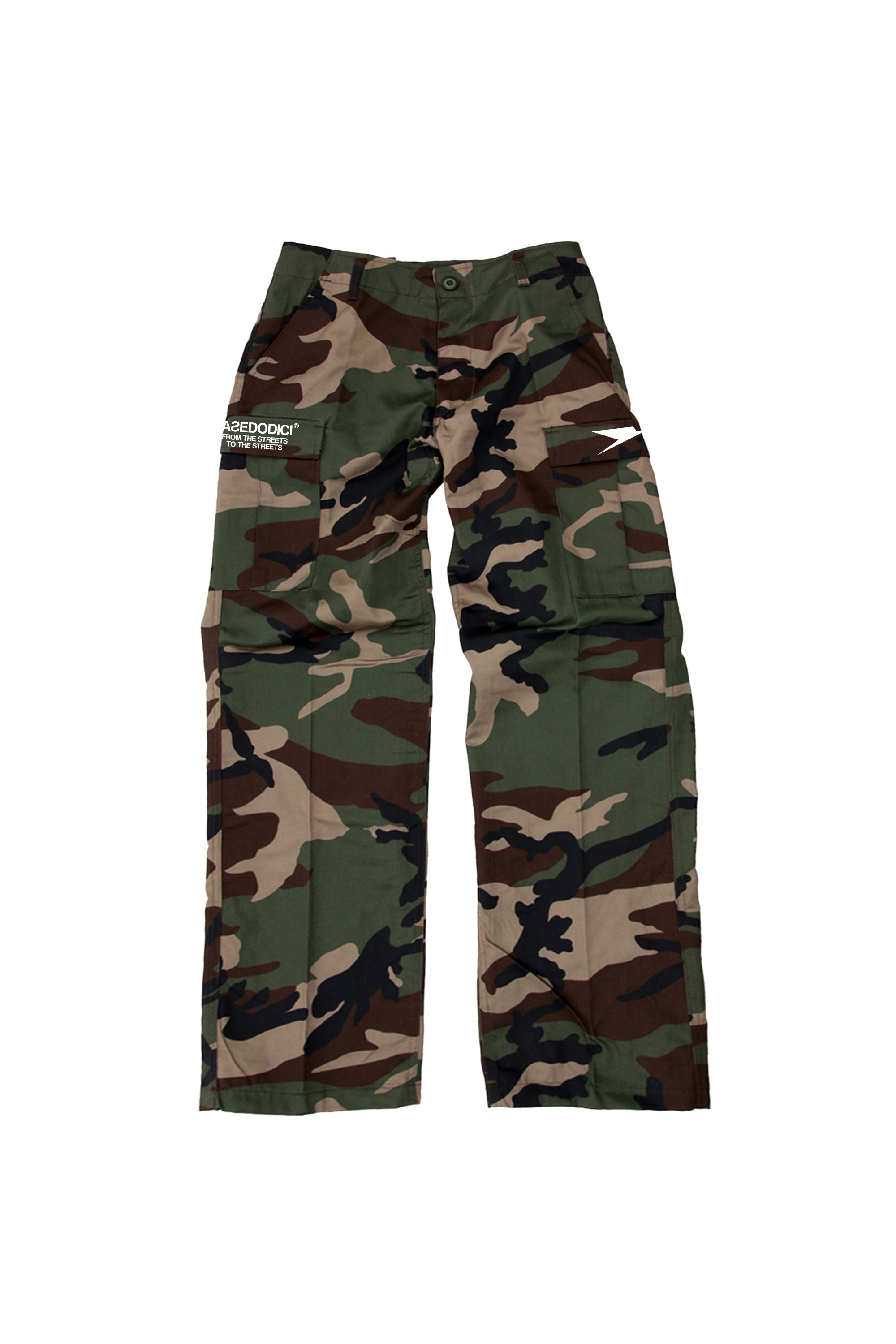 Cargo Pants "RACING MADE" Wood Camo