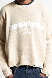 "RUDEBOY LDN" Knitwear Front Logo Cream