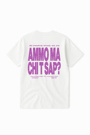 Dress Tee “AMMO” Glitter White/Bubble Pink