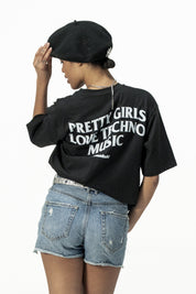 T-Shirt "SANTA" PrettyGirls Black/White