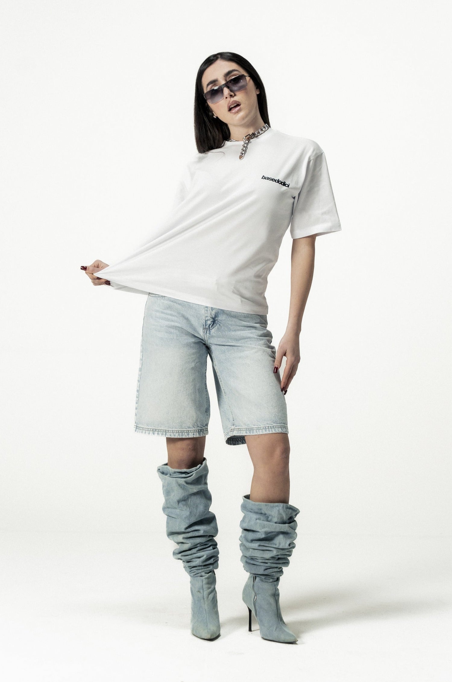 T-Shirt "SANTA" PrettyGirls White/Black