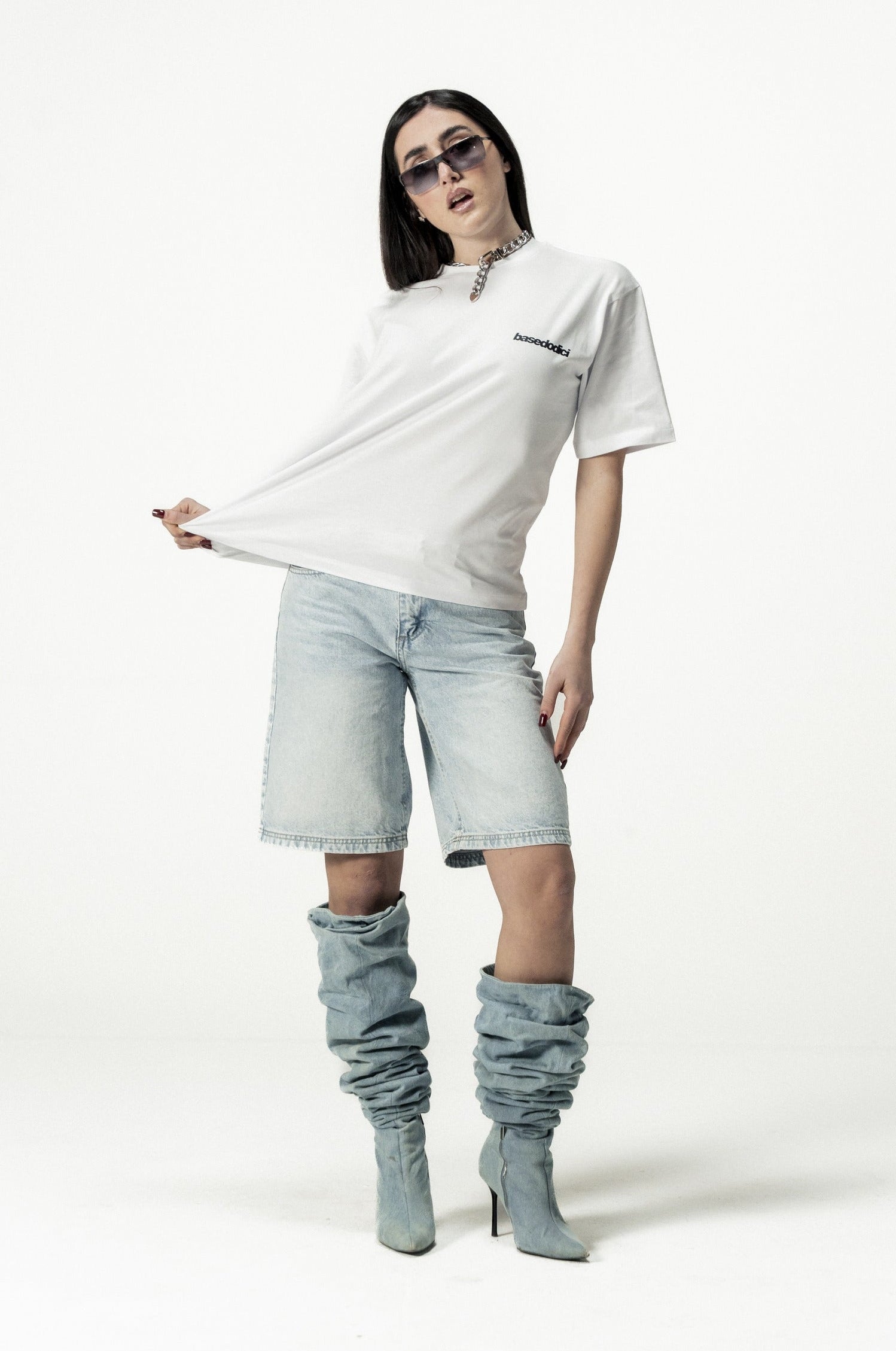 T-Shirt "SANTA" PrettyGirls White/Black