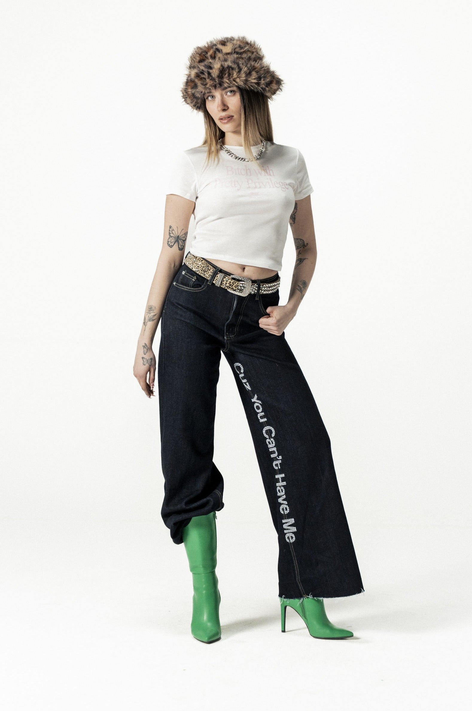 Bigall Denim "SANTA" CuzYouCan't Dark Blue/Glitter