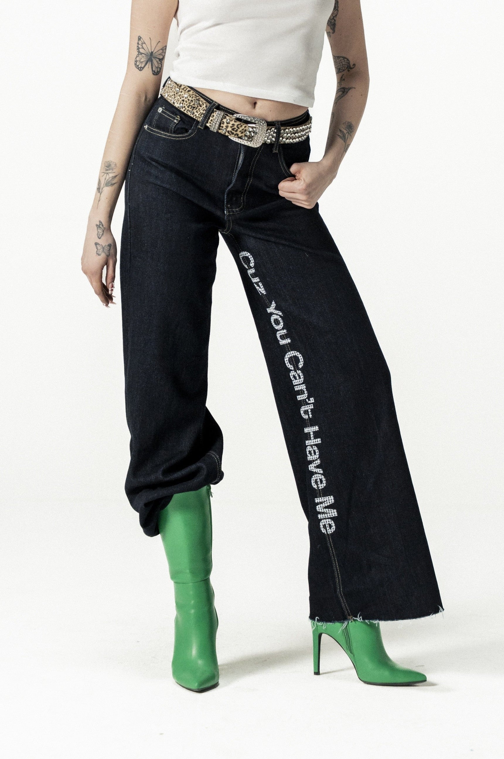 Bigall Denim "SANTA" CuzYouCan't Dark Blue/Glitter