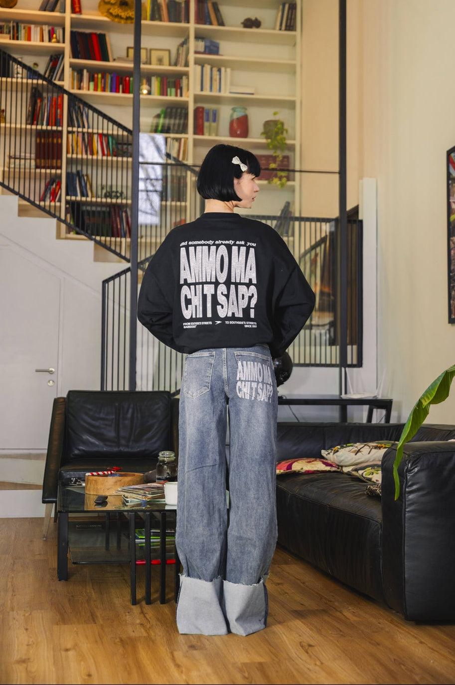 Bigall Denim "AMMO" CHI'T'SAP Mid Blue/Grillz