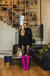 Longsleeve "AMMO" CHI'T'SAP Black/FurryPink