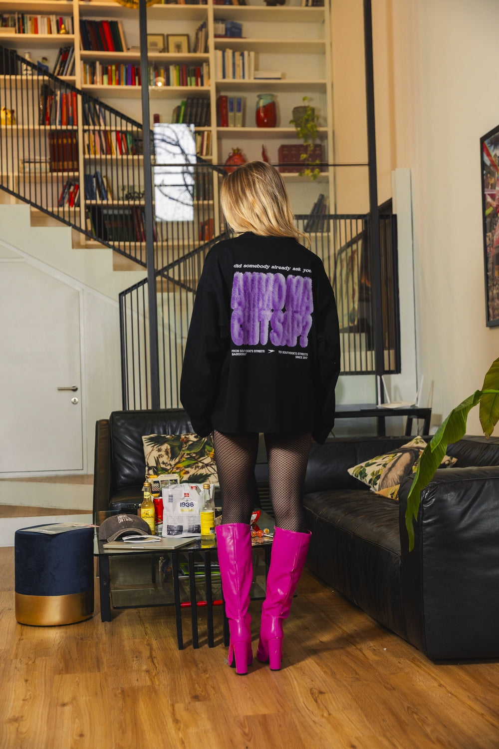Longsleeve "AMMO" CHI'T'SAP Black/FurryPink