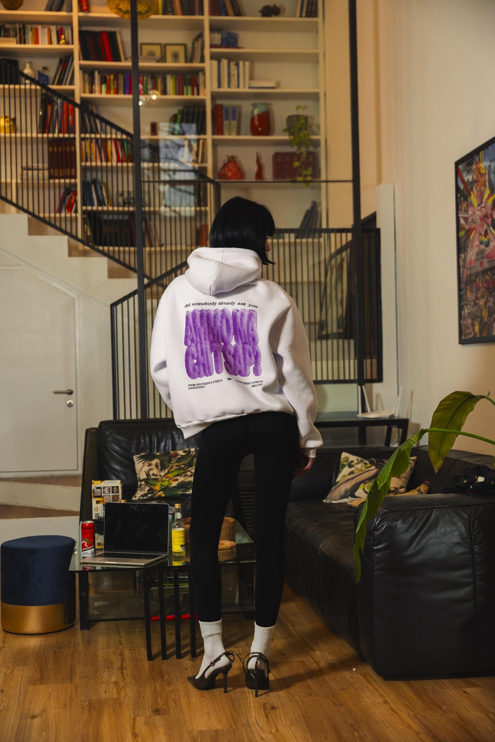 Hoodie "AMMO" CHI'T'SAP White/FurryPink