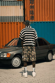 Fleece Jorts "LAST DELIVERY" Cargo Military