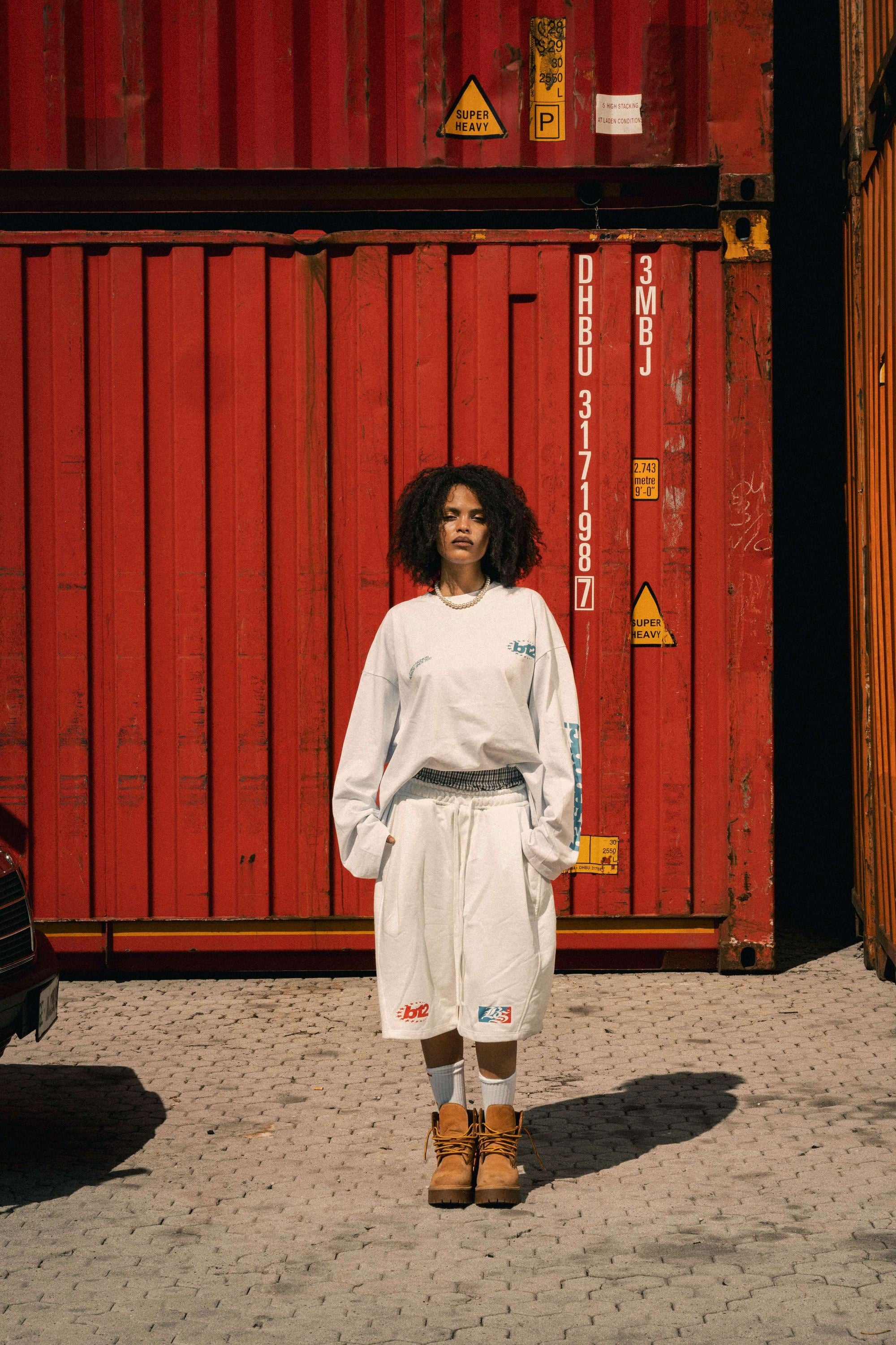 Longsleeve "LAST DELIVERY" BackLogos White