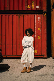 Longsleeve "LAST DELIVERY" BackLogos White