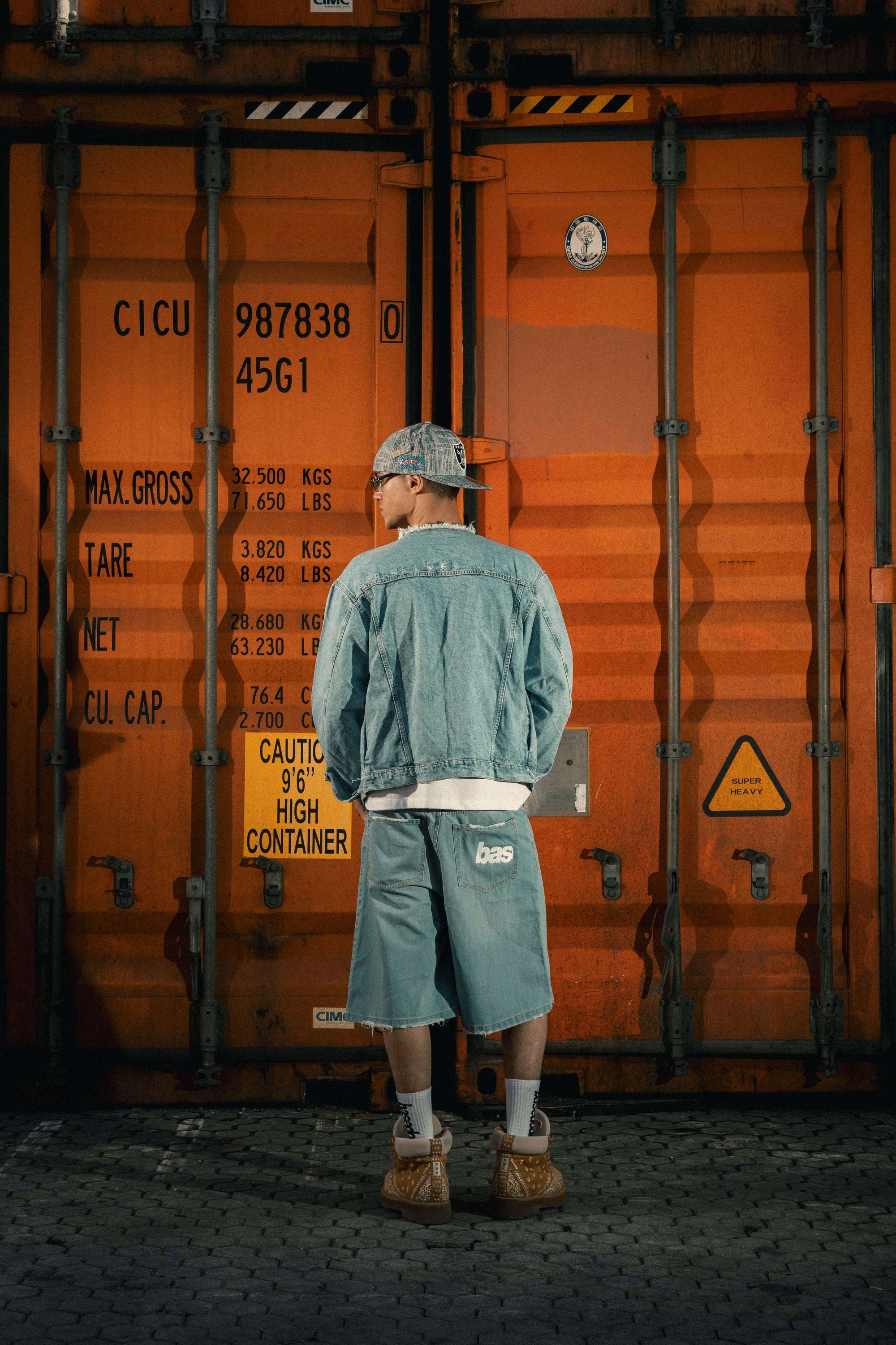 Denim Jacket "LAST DELIVERY" FrontLogo Light Blue