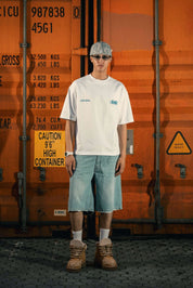 Look "LAST DELIVERY" BackLogos White Light Blue