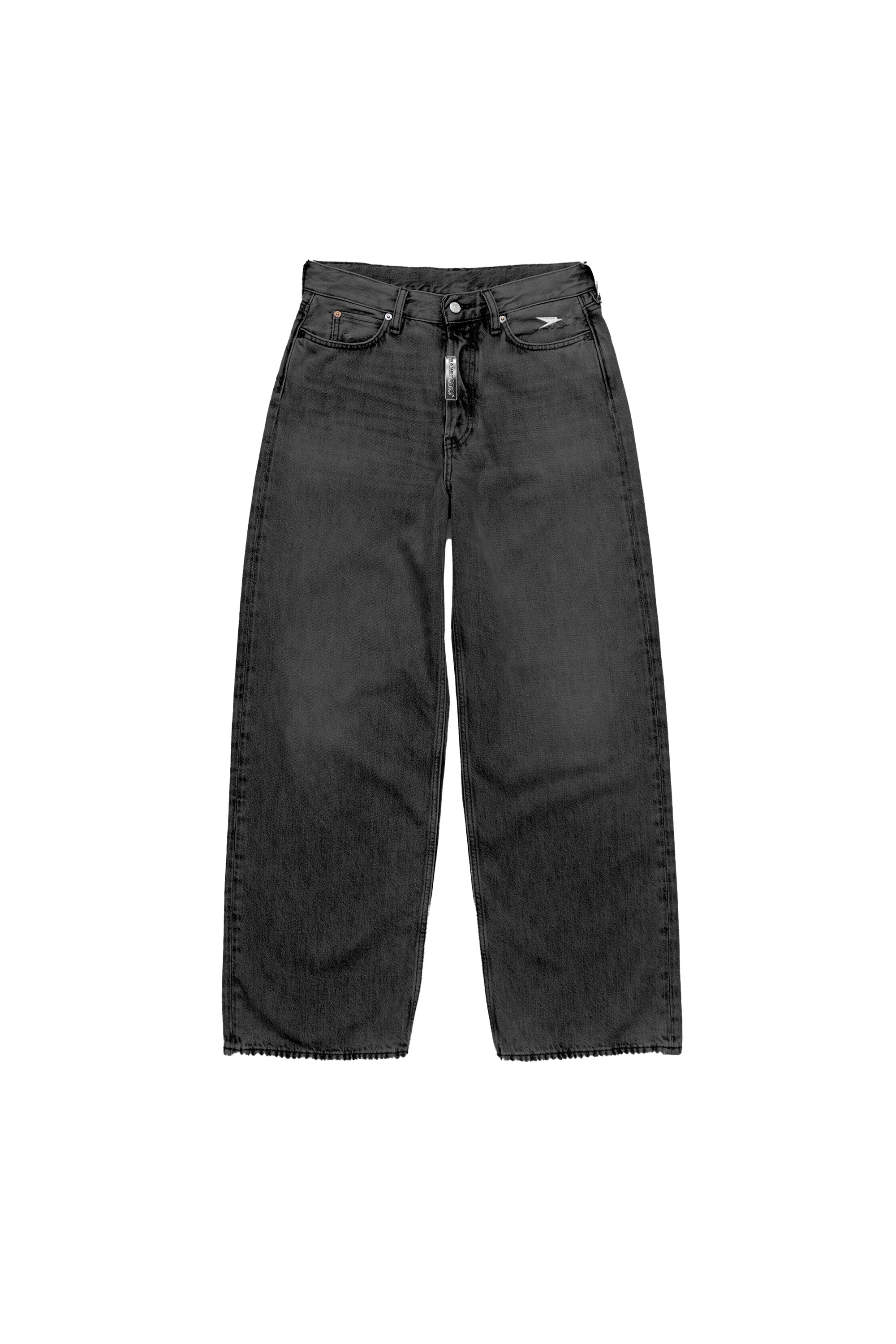 Denim Pants “DE LA RUE À LA RUE” BackLogo Black