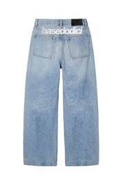 Denim Pants “DE LA RUE À LA RUE” BackLogo Light Blue