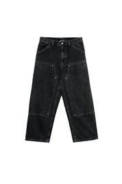 Carpenter Denim Pants “DE LA RUE À LA RUE” Black