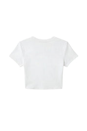 Baby Tee "SANTA" Brunette White