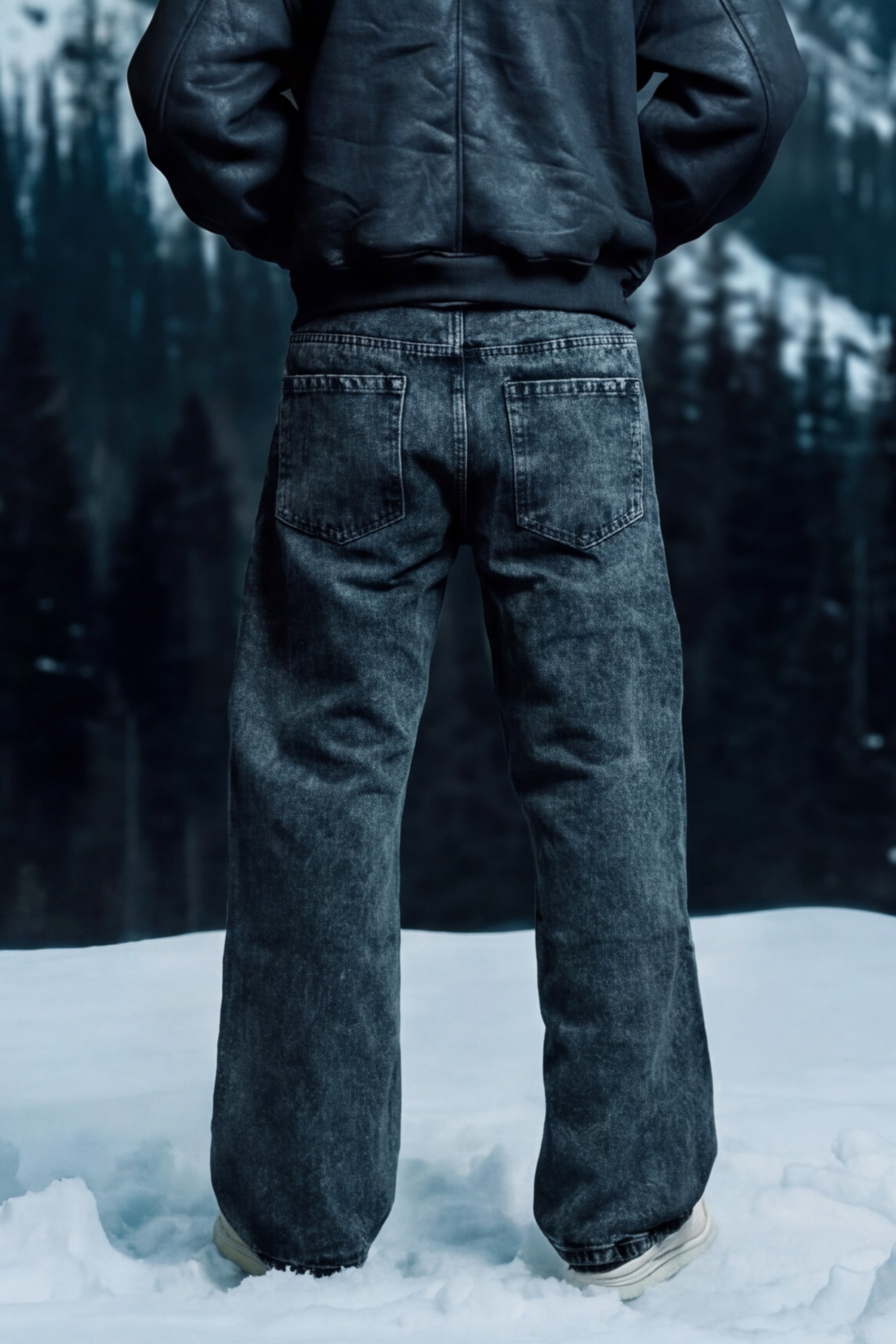 Line Cross Denim "DIRTY XMAS" Stone Washed